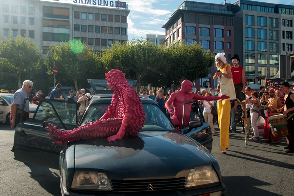 Parade an der Hauptwache