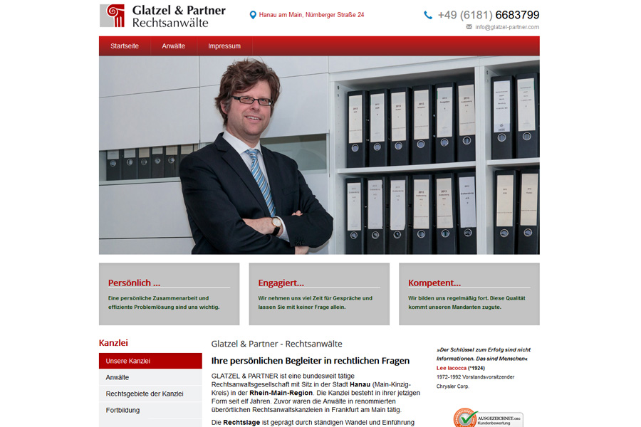 Glatzel & Partner - Webseite-Relaunch